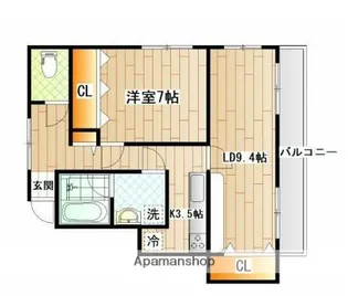 サンビレイ3【2階】の間取り