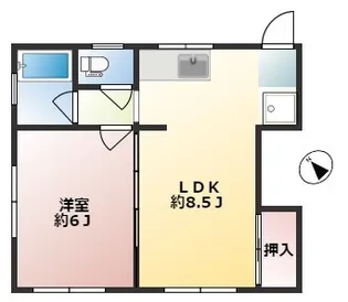 1LDKの間取り画像