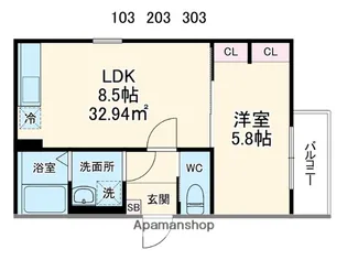 GRADUS上溝【3階】の間取り