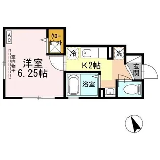 エヴァグリーンテラス【1階】の間取り