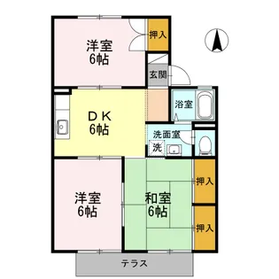 サンクレストA【1階】の間取り