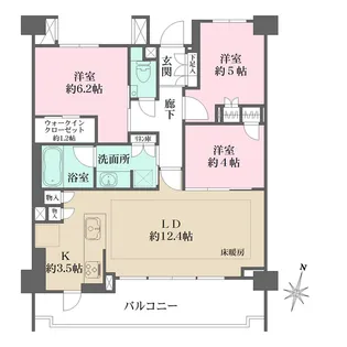 プレディア横浜高島台【3階】の間取り