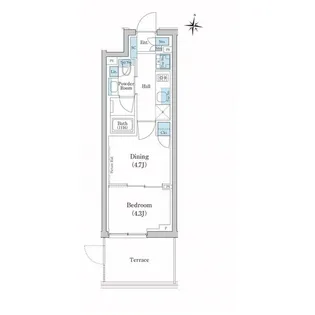 スタイリオ池上SOUTH【1階】の間取り