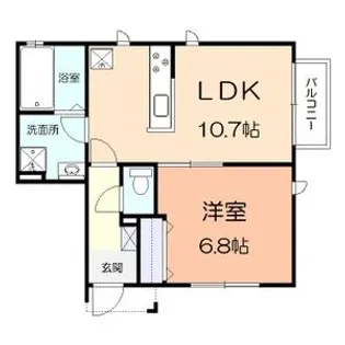 シェモア【105号室】の間取り