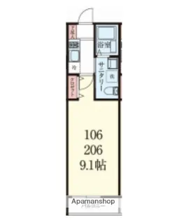 アノンテラス末長【1階】の間取り