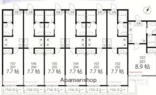 ハーミットクラブハウス横浜駅西【2階】の間取り