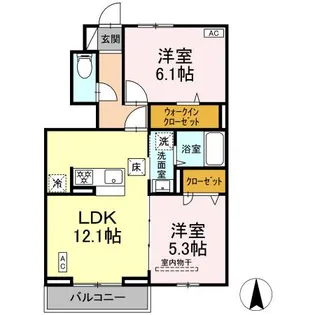 BELL RUN【1階】の間取り