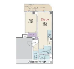 神奈川県横浜市西区中央1丁目【マンション】の間取り