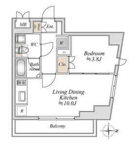 アパートメンツ綱島【0518号室】の間取り