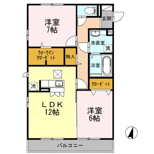 リーフガーデン II【1階】の間取り