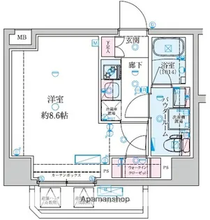 GENOVIA大師橋【5階】の間取り