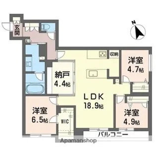 ピノ・グリナージュ【2階】の間取り