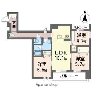 ヴィリジアン陣屋Ⅰ【3階】の間取り