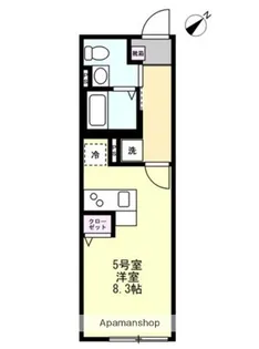 ベイルーム湘南鵠沼【2階】の間取り