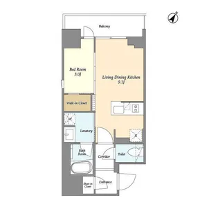 リビオメゾン横濱大通り公園【3階】の間取り