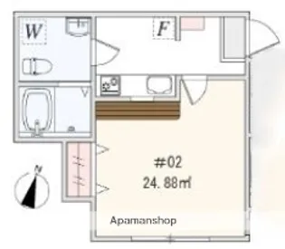アザーレ・キュリオス本厚木【3階】の間取り