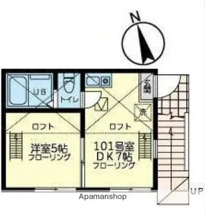 ユナイト南太田ケリースレーター【1階】の間取り