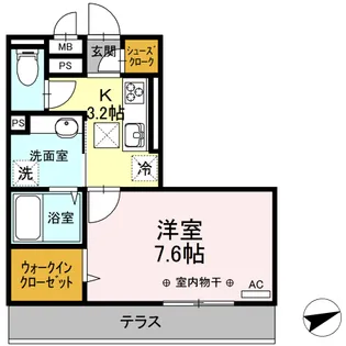 ラ・カーサ【1階】の間取り