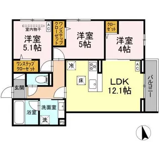 アクシス【1階】の間取り