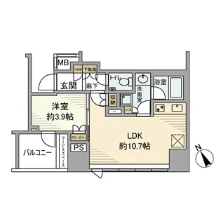 プラウド馬車道【7階】の間取り