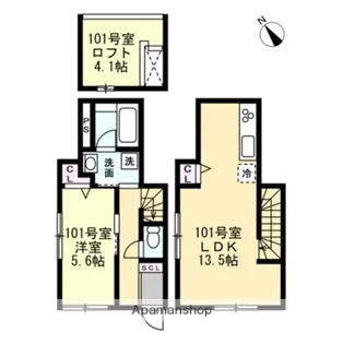 ベイルーム横浜日吉【1階】の間取り