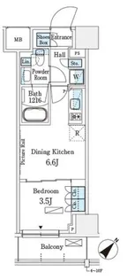 パークアクシス横浜伊勢佐木町通り【10階】の間取り