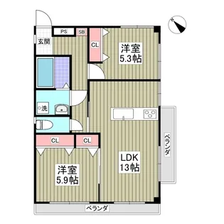ハイラーク今井【2階】の間取り
