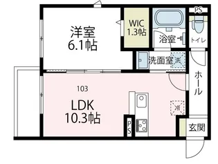 ヴァローレⅤ【103号室号室】の間取り