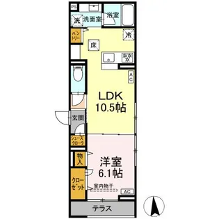 プログレンス能見台 A棟【1階】の間取り
