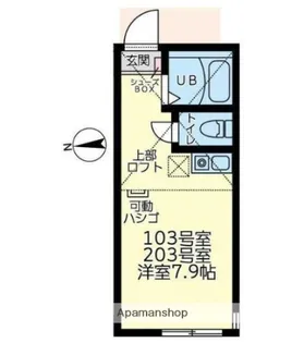 ユナイト石川町マルシュ【1階】の間取り
