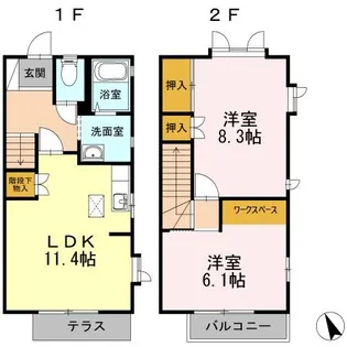 セピアテラス【1階】の間取り