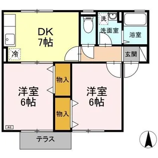 コウジィーコート【1階】の間取り