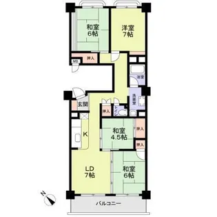 ルネ東林間C棟【609号室】の間取り