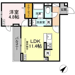 ジェルベーラ東柏ケ谷【3階】の間取り