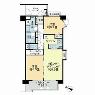 サンヴェール上大岡【4階】の間取り