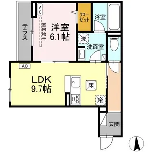 エスペリア栄町【1階】の間取り