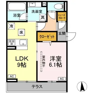 エスペリア栄町【1階】の間取り