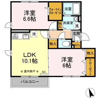 DーHOUSE【3階】の間取り