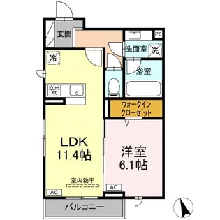 グランガーデン弘明寺【2階】の間取り