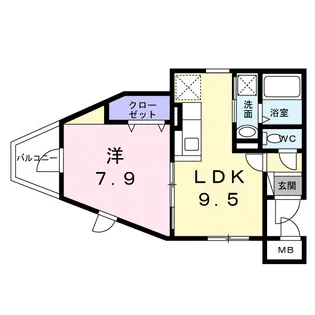 ヴァンベェール27【3階】の間取り