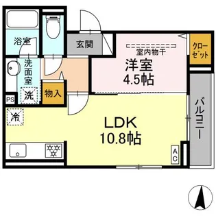 D PAINA 登戸III【3階】の間取り