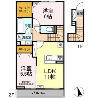 レジデンス K(Residence K)【2階】の間取り