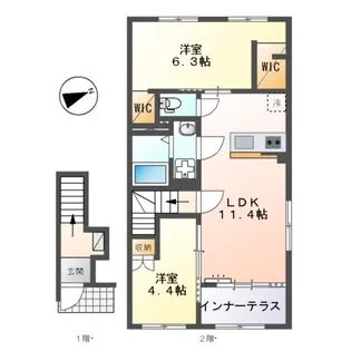 シャインテラス・アベニール【2階】の間取り