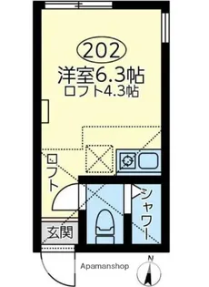 ユナイト杉田ボブラングレー【2階】の間取り