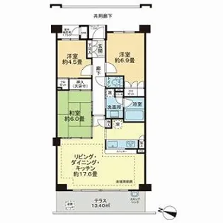 パークハウス三ツ沢ヒルトップテラス【1階】の間取り