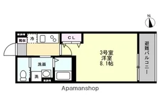 ベイルーム川崎小田栄FRAGANCIA【1階】の間取り