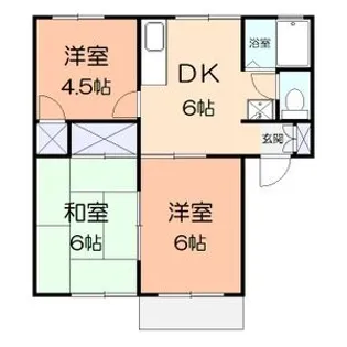 クローバーハイツ【1階】の間取り