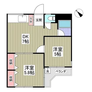 すすきのマンション【3階】の間取り