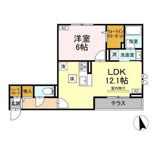 レジデンス オークリーフ【1階】の間取り