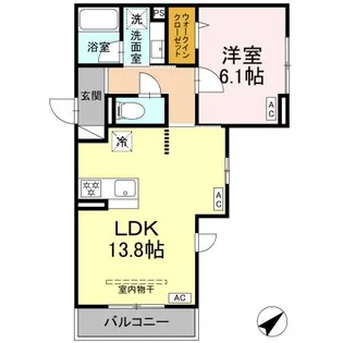 D’BLESS中野島【3階】の間取り